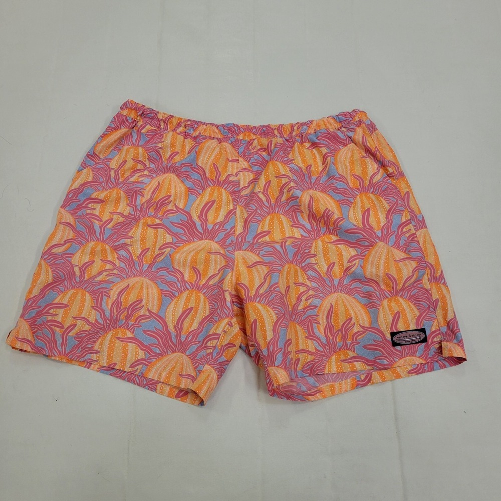 Vineyard Vines Chappy Swim Trunks Board Shorts Men's Sz XL All Over Print Urchin